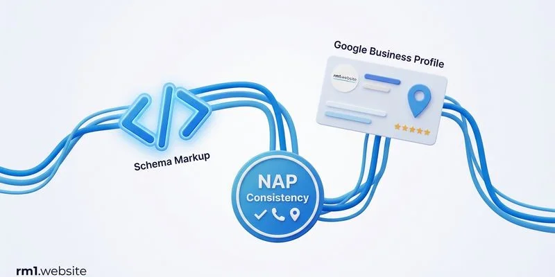 Local SEO checklist items for Malaysian businesses including schema markup NAP and Google Business Profile