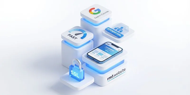 SEO checklist items showing technical foundation requirements for new Malaysian business websites