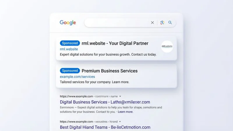 Google search results showing paid ads at the top for Malaysian SME service queries